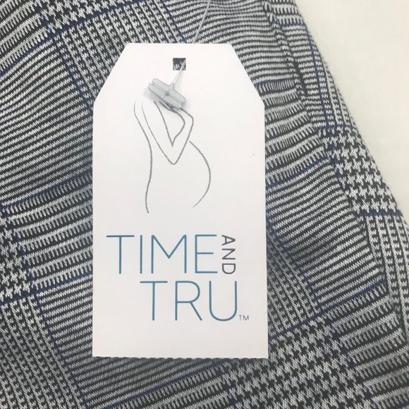 Time And Tru Women's Size Medium 8-10 Maternity Jegging Multicolor Plaid New - Picture 3 of 15